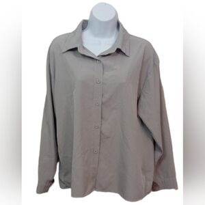 SHEIN Light Gray Collared Shirt